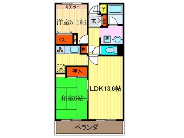 ベルク長岡京の物件間取画像